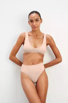 Топ на широких бретелях с застежкой