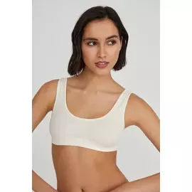 Топ на широких бретелях в рубчик