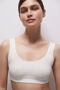 Топ на широких бретелях в рубчик belle you