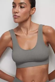 Топ на широких бретелях в рубчик belle you