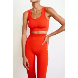 Топ в мелкий рубчик на молнии