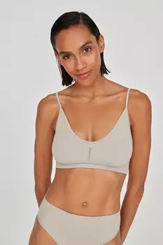 Топ в рубчик с V-образным вырезом