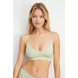 Топ в рубчик с V-образным вырезом