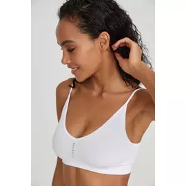 Топ в рубчик с V-образным вырезом