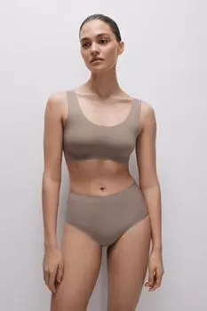 Трусы-кюлот с лазерным кроем Invisible (серо-бежевый)