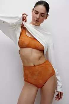 Трусы-слипы с высокой посадкой Кружево belle you