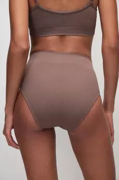 Трусы-слипы с высокой посадкой в рубчик belle you