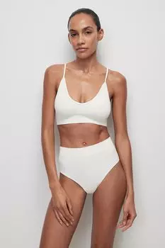 Трусы-слипы с высокой посадкой в рубчик belle you