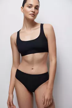 Трусы-слипы со средней посадкой из хлопка в рубчик belle you