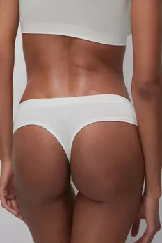 Трусы-стринг с низкой посадкой Бамбук (пломбир)