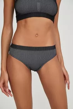Трусы в двухцветный рубчик с низкой посадкой