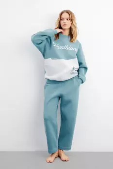 Укороченные брюки с высокой посадкой Монблан