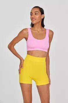 Велосипедки в рубчик с широким поясом