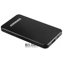 Аккумулятор внешний SONNEN POWERBANK V3801, 4000 mAh, литий-полимерный, черный