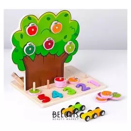 Автотрек + развивающие игры 4 в 1 «Дерево и цифры» 22×17.5×23 см