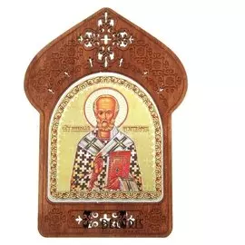 Ажурная икона на подставке "Святой Николай Чудотворец"