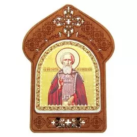 Ажурная икона на подставке "Святой Сергий Радонежский"