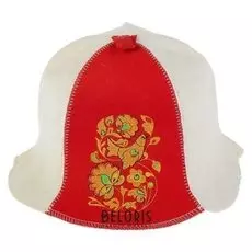 Банная шляпка "Хохлома"