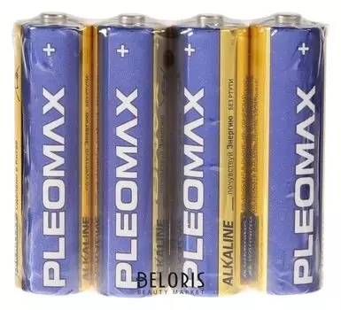 Батарейка алкалиновая Pleomax, AA, Lr6-4s, 1.5в, спайка, 4 шт.