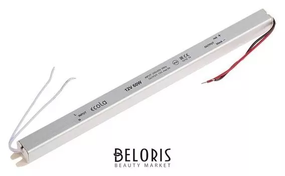 Блок питания для светодиодной ленты Ecola LED Strip Power Supply, 60вт, 12в, длинный, тонкий