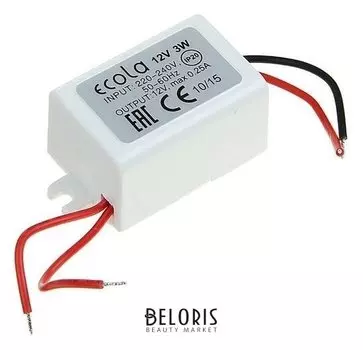 Блок питания Ecola для светодиодной ленты, 3 Вт, 220-12 В, Ip20