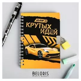 Блокнот на замочке "Для крутых идей", 50 листов, 14,8 х 10,5 см