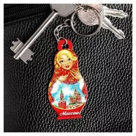 Брелок в форме матрёшки «Москва. кремль»