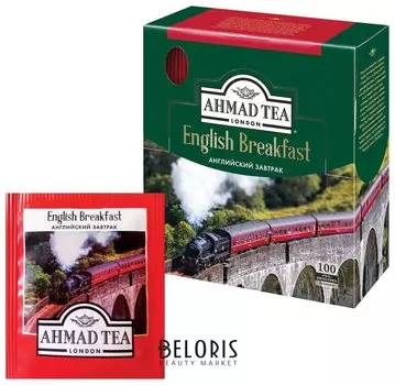 Чай Ahmad (Ахмад) "English Breakfast", черный, 100 пакетиков по 2 г, 600i-08