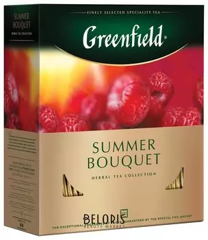 Чай Greenfield (Гринфилд) "Summer Bouquet" ("летний букет"), травяной, 100 пакетиков в конвертах по 2 г, 0878-09