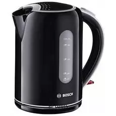 Чайник BOSCH TWK7603, 1,7 л, 2200 Вт, закрытый нагревательный элемент, пластик, черный