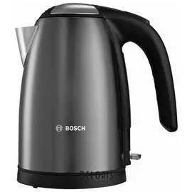 Чайник BOSCH TWK7805, 1,7 л, 2200 Вт, закрытый нагревательный элемент, нержавеющая сталь, черный