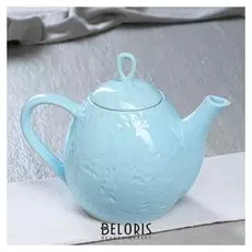 Чайник "Петелька" 1,1 л, голубой, карвинг