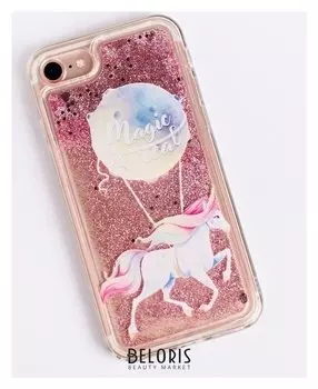 Чехол для телефона Iphone 7 с блёстками внутри Magic Is Real, 6.5 × 14 см