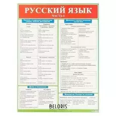 Демонстрационный плакат "Русский язык" часть 6, А2