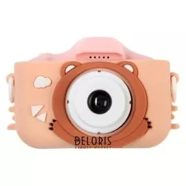 Детский цифровой фотоаппарат Cartoon Digital Camera Bear "Мишка", модель 1421951, розовый