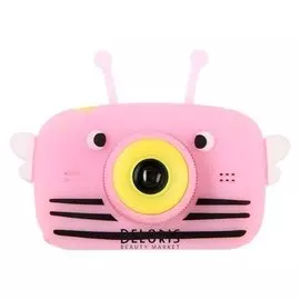Детский цифровой фотоаппарат Children's Fun Camera Bee "Пчела", модель 4356857, розовый