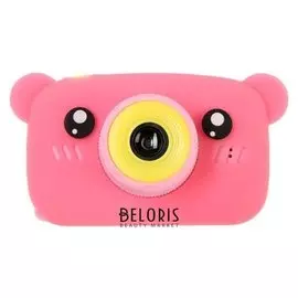 Детский цифровой фотоаппарат Kids Fun Camera Bear "Мишка", модель 1252682, розовый