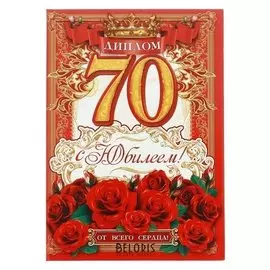 Диплом «С юбилеем 70 лет!»