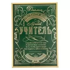 Диплом в рамке "Лучший учитель"