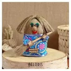 Домовой кузя с метлой 12 см