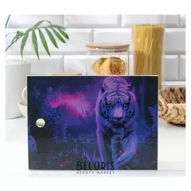 Доска разделочная «Неоновый тигр», 18×25 см
