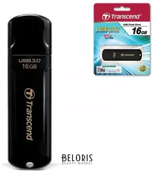 Флэш-диск 16 GB, TRANSCEND Jet Flash 700, USB 3.0, черный