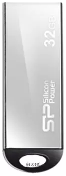 Флэш-диск 32 Gb, Silicon Power Touch 830, Usb 2.0, металлический корпус, серебристый