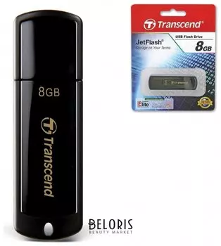 Флэш-диск 8 GB, TRANSCEND Jet Flash 350, USB 2.0, черный