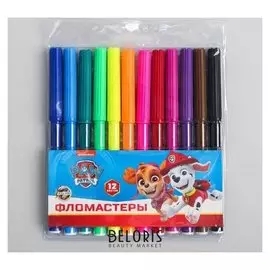 Фломастеры, 12 цветов, Paw Patrol