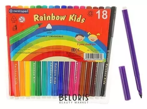 Фломастеры Rainbow Kids, 18 цветов