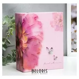 Фотоальбом "Бабочки и цветы" на 100 фото 10х15 см, 12,5х5х16,5 см. ПП карм.