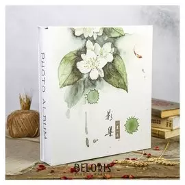 Фотоальбом на 700 фото 10х15 см "Белая сакура" в коробке 36,6х33,8х6,5 см