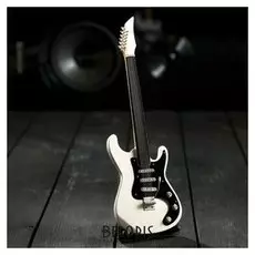 Гитара сувенирная "Ibanez" бело-чёрная, на подставке 24х8х2 см