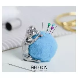 Игольница «Щенок», под серебро